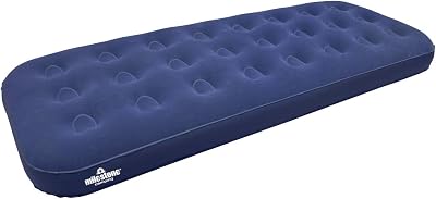 Milestone Camping Inflatable Flocked Single Airbed 191x73x22cm