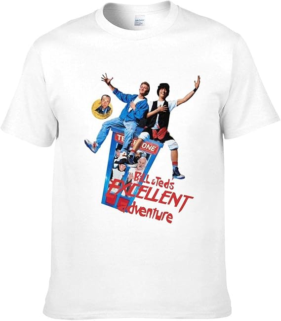 Amazon Co Jp Tシャツ メンズ 半袖 カットソー シンプルプリント オシャレ ストリート ビルとテッドの大冒険 ロゴt ティーシャツ カジュアル 夏服 丸襟 柔らかい コットン クルーネック スポーツ インナーシャツホワイトs 服 ファッション小物