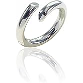 Sterling Silver Adjustable Open Band Ring for Women | Minimalist Design | Stylish Everyday Jewelry