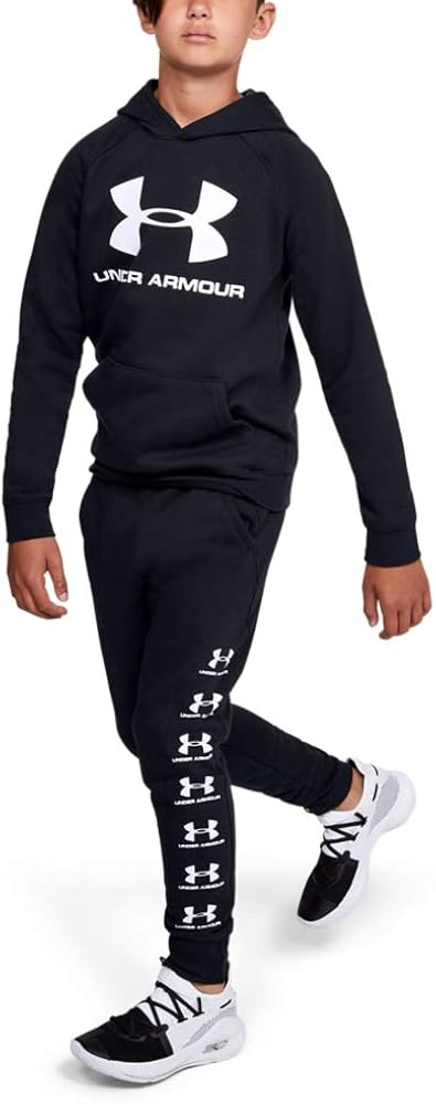 Under Armour boys Rival Logo Hoodie : Clothing