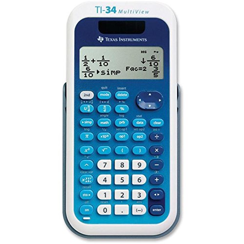 Texas Instruments, Inc TI34MV Scientific Calculator,4-Line,Dual Pwr,3-1/5