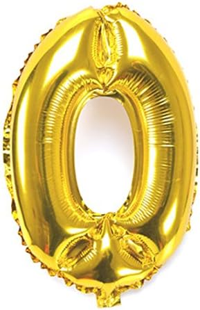 MOCOO 40" Gold Numbers 0 foil balloons, Engagement Birthday Party Décor, Birthday / Party / Anniversary Balloons NU00