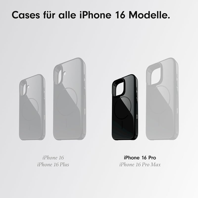 iPhone 16 Pro Case - MagSafe, Kratzfeste Schutzhülle, passgenau, Innenfutter aus Mikrofaser - Samtschwarz