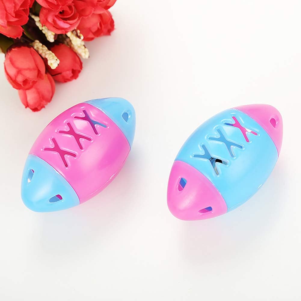 h8espliind Olive Ball Toy Oval Ball Bell Teaser Ball for Pets Cats Dogs
