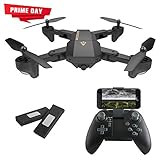 AURELIO TECH RC Foldable Flight Path FPV VR Wi-Fi RC Quadcopter 2.4 GHz 6-Axis Gyro Remote Control Drone with 720P HD, 2MP Camera Drone, Bonus Battery