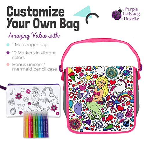 Decorate Your Own Messenger Bag For Girls Color Your Own Bag For