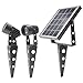 Gunmetal Finish, Mini 50X Twin Solar-Powered LED Spotlight (Cool White LED) primary
