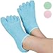 LE EMILIE Moisturizing Gel Heel Socks | Perfect for Healing Dry Cracked Heels and Feet | Infused with Aromatherapy Blend of Lavender and Jojoba Oil | 1 Pair, Blue