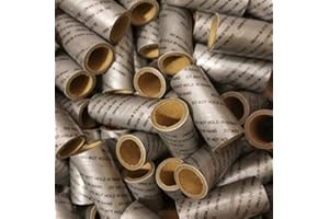 MORTAR RACK Fireworks Kraft Paper Silver Printed Tubes 9/16" x 1.5" x 1/16" 50 with end caps
