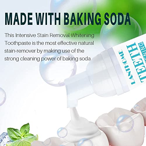 LANTHOME WHITE FOAM TEETH WHITENING PRODUCTS-TOOTH WHITENING MOUSSE, EASY TO USE TEETH WHITENER FOAM FOR WHITE TEETH,FRESHENS BREATH, WHITENS TEETH & FIGHTS BAD BREATH 50ML