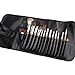XUCOO 15 Pcs Professional Makeup Brush Set Foundation Contour Blending Eyeshadow Concealer brush Blush Brush Leather Case
