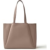 Work Tote Bags for Women 15.6 Inch - Laptop Tote Bag with Zip Compartments - Large PU Leather Office Purse Computer Briefcase