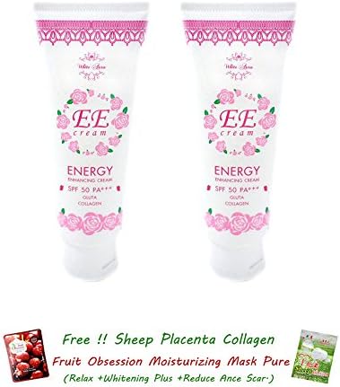 2 Units of EE White Aura Cream Energy Enhancing Cream by White Aura 100g SPF 50 PA++[Get Free Tomato Facial Mask ]