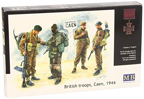 Master Box British Troops Caen 1944 (4) Figure Model Building Kits (1:35 Scale)