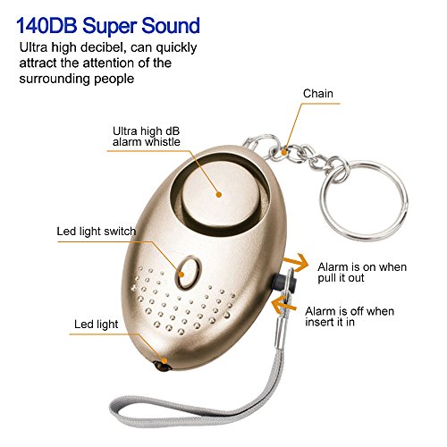 4 Personal+Keychain+Flashlight+Emergency+Self+Defense