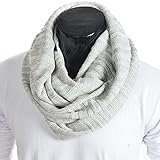 Z&s Chic Men Women Knit Winter Infinity Scarf Oversize E5001b (Light Gray)