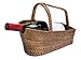 KOUBOO Wine Bottle Basket and Decanter in Rattan-Nito, Brown