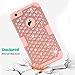 iPhone 6S Case, Pandawell™ Hybrid Heavy Duty Shockproof Case with Dual Layer [Hard PC+ Soft Silicone] Impact Protection for Apple iPhone 6 / 6S 4.7 inch (Rose Gold/Bling)