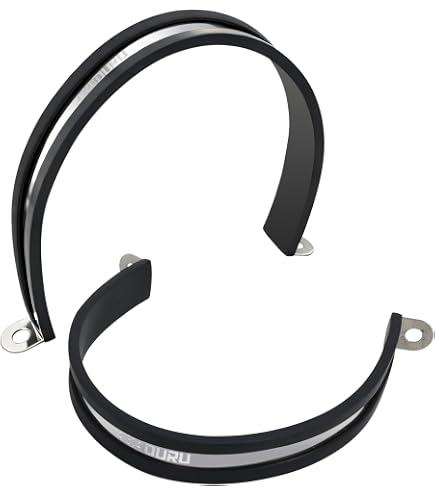 Highcraft QQT-Q4-10 4-Inch Pipe Strap U-Bracket – Plastic Coated Galvanized Steel, 10-Pack