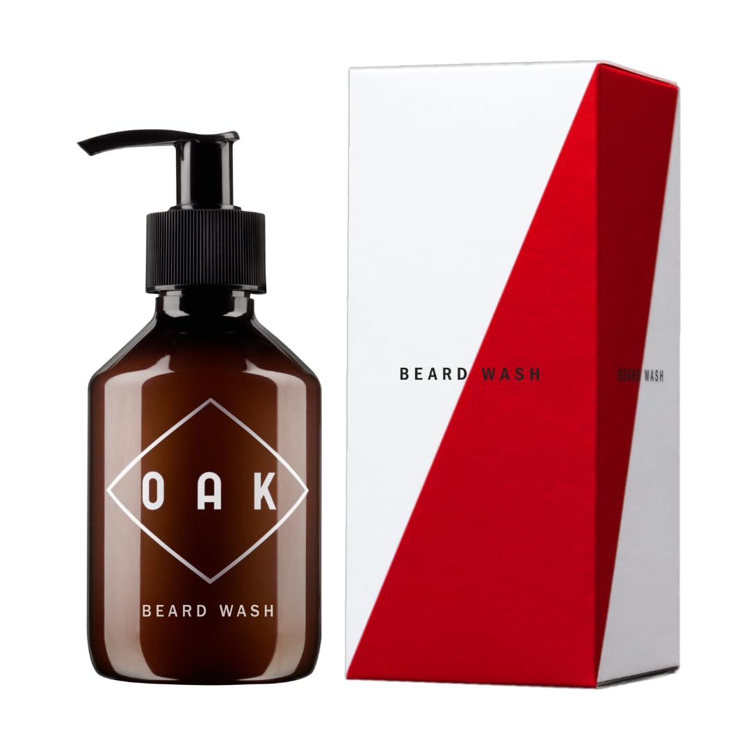 OAK BEARD WASH I Beard shampoo, beard soap (200 ml): Gently cleans and refreshes. Natural beard care for men with designer stubble to a full beard.