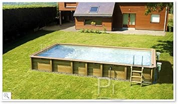 Piscine Hors Sol En Bois Rectangulaire Jardin Carre 6x4 Amazonfr