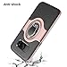 ELOVEN Ring Holder Series for Galaxy S7 Edge Case with Metal Ring Kickstand Dual Layer Back Bumper Antiscratch Shockproof Nonslip Grip Protection for Samsung Galaxy S7 Edge, Rose Glod