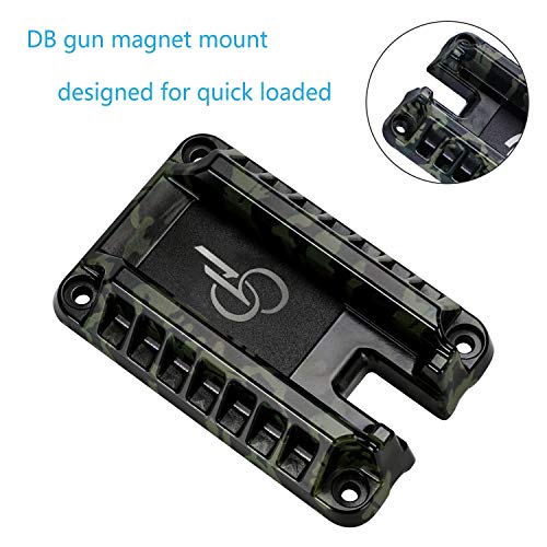 DB Quick withdraw Gun Magnet Mount 1 Pack, 15.4 lbs Rating,Quick Loaded Magnetic Gun Holster|Concealed Gun Holder for Flat top Handguns, Using in Vehicle, Trucks, Car, Wall, Desk
