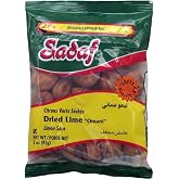 Sadaf Dried Lime - Limoo Omani - Whole Dried Limes for Cooking and Food Flavoring - Persian Limes - Middle Eastern Cuisine - Kosher - 3 Oz Resealable Bag