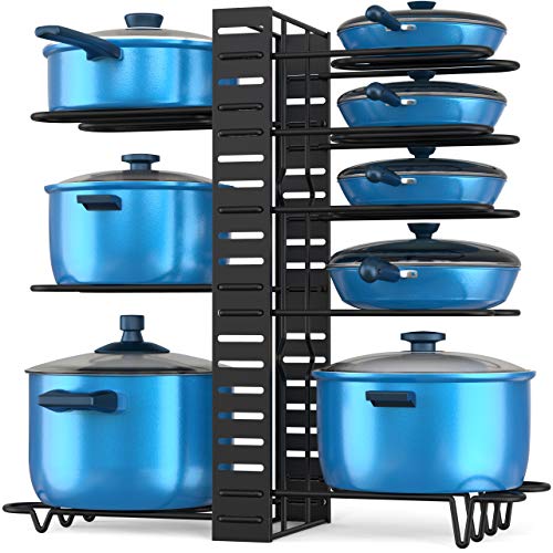 Pan Organizer Rack for 3 DIY Methods, Adjustable Pan and Pot