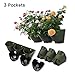 Worth Garden Olive Green Self-Watering 1 Set - 3 Pockets Vertical Wall Garden Planters