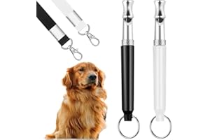 GENERIC Dog Whistle to Stop Barking Neighbors Dog Adjustable Ultrasonic Silent Dog Whistle, Professional Recall Dog Training Whistleswith Lanyard ，2 Pack Dog Whistle.