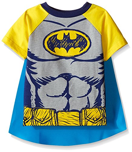 Warner Brothers Toddler Boys Batman Cape T-Shirt Set, Yellow, 3T