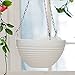 Hanging Flower Plant Indoor Outdoor Basket Flower Pot Chain Basket Planter Holder 1pcs-White