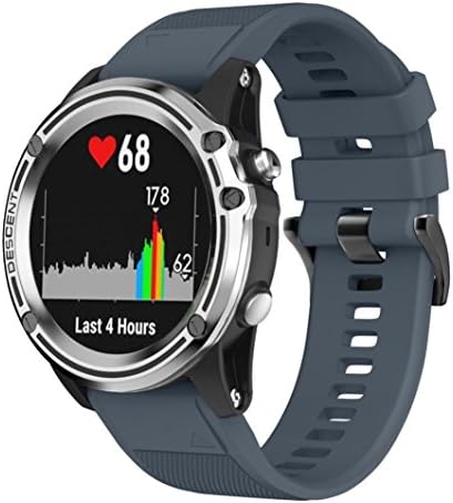 Esharing for Garmin Descent Mk1 Watch Band, Soft Silicone Quick Release Kit Strap Replacement Wristband Bracelet for Garmin Descent Mk1 GPS Watch