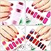 29 Sheets Glitter Nail Wraps Adhesive Nail Decals Strips Nail Art Stickers with Nail Buffer Files for Women Girl