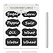 Thunder 48 Packs Chalkboard Labels Premium Waterproof Stickers and White Color Liquid Chalk Pen for Jars, Boxes, or Personalizing Anything