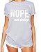 Earnest Women's Letter Print Cotton Short Sleeve Top Shirts Gery L