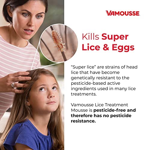 Vamousse Lice Treatment Mousse (6 fl oz), Pesticidefree, Clinically