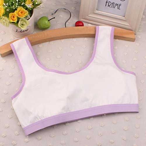 TIFENNY Newest Lovely Girls Printing Underwear Bra Vest Children Underclothes Sport Undies (Purple) - Thumbnail 4