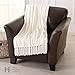 Home Fashion Designs Warm Velvet Plush Throw Blanket with Decorative Fringe. Raya Collection (Eggnog)