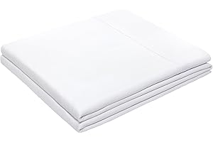HBHLFZ Twin Flat Sheet - Ultra Soft Polyester Top Sheet - Hotel Quality Bed Sheets - Comfortable Wrinkle-Free - Easy to Care for - 1 Twin Flat Sheet Only（Twin，White）