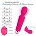 Compact Power Wand Massager, Wireless Vibrator, 20x Multi-Speed Vibrations - Pink
