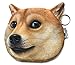 Cute and Creative Shiba Inu Dog Head Zipper Closure Coin Purse