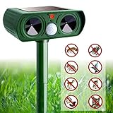 IWNTWY Animal Pest Repeller Set, Outdoor Solar
