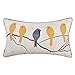 JWH Birds Throw Pillow Cover Decorative Applique Animal Accent Pillow Case Vivid Pillowcase Rectangle Cushion for Couch Bed Bedroom 14x24 Inch Beige Yellow Grey
