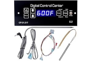Digital Temperature Controller for Louisiana Grills Pellet Grill - 120V/230V, for RTD Food Probe, Precise +/-15°F Control, Sm