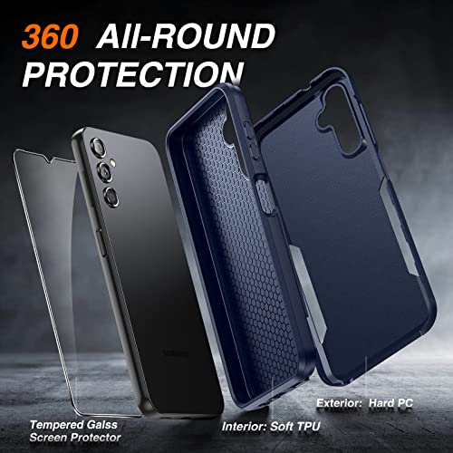 LK Samsung Galaxy A14 5G Case with Screen Protector, Dual Layer Heavy
