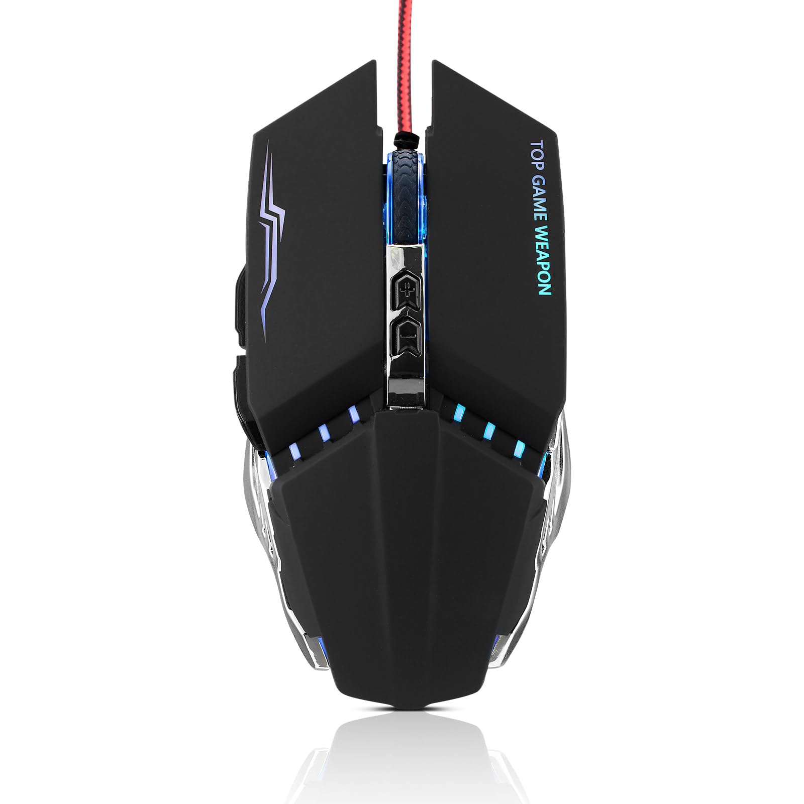 Guiheng Wired Gaming Mouse, Optical USB Mice for Laptop/Desktop, 800 to 3200 and RGB Light, Ergonomic with 7 Programmable Buttons for Computer Windows 7/8/10/XP Vista Linux Chromebook PC