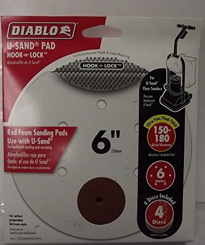 Diablo Dcd060redf04w 20 Pack U Sand Pad Hook Lock 6 Fine 150