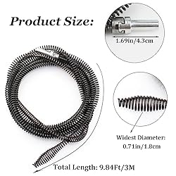 Drain Auger Cable Drain Snake Clog Remover with
